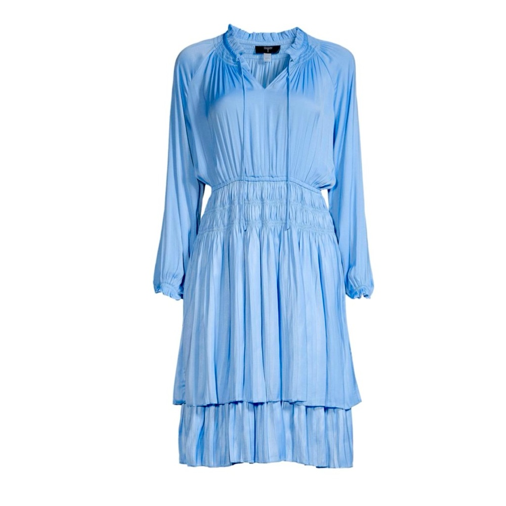 TAHARI Gathered and Tiered Dress